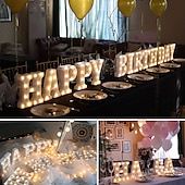 cheap Decorative Lights-LED Letter Lights Sign 26 Letters Alphabet Light Up Letters Sign for Night Light Wedding Birthday Party Battery Powered Christmas Dorm Lamp Home Bar Decoration