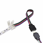 お買い得  ランプベース＆コネクタ-zdm 5ピースled 5050 rgbストリップライトコネクタ4ピン導体10 mm幅ストリップにコントローラジャンパー圧着クランプ
