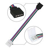 お買い得  ランプベース＆コネクタ-zdm 5ピースled 5050 rgbストリップライトコネクタ4ピン導体10 mm幅ストリップにコントローラジャンパー圧着クランプ