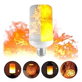 abordables Bombillas LED tipo globo-Bombillas de llama led 7w e27 llama parpadeante accesorios de halloween ahorro de energía para festival halloween navidad paty ac85-265v