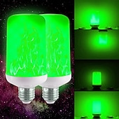 abordables Bombillas LED tipo globo-Bombillas de llama led 7w e27 llama parpadeante accesorios de halloween ahorro de energía para festival halloween navidad paty ac85-265v