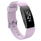 billige Fitbit klokkebånd-1 pcs Reim til Smartklokke til Fitbit Inspire 2 / Inspire / Inspire HR Silikon Smartklokke Stropp Myk Justerbar Elastisk Sportsrem Erstatning Armbånd