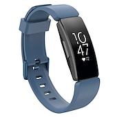 billige Fitbit klokkebånd-1 pcs Reim til Smartklokke til Fitbit Inspire 2 / Inspire / Inspire HR Silikon Smartklokke Stropp Myk Justerbar Elastisk Sportsrem Erstatning Armbånd