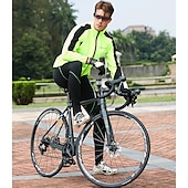 cheap Men&#039;s Jackets &amp; Gilets-Nuckily Men&#039;s Cycling Jacket with Pants Fleece Jacket Winter Thermal Warm Windproof 3D Pad Breathable Bike Windbreaker Clothing Suit Mountain Bike MTB Road Bike Cycling Green Red Blue Bike Wear