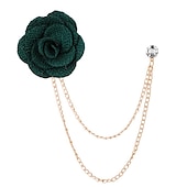 abordables Pin&#039;s et broches-Homme Cristal Broche Lien / Chaîne Créatif Fleur Verticale Mode basique Classique Tendance Roche Broche Bijoux Chameau Couleur assortie Noir Pour Mariage Soirée Fiançailles Promettre Festival