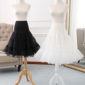 abordables jupon-Rétro Vintage Classique Lolita Années 1950 Jupe à cerceaux Tutu Sous jupe Danseur de ballet Couleur Unie Ligne A Femmes Fille Carnaval Mascarade Fête du thé Enterrement de Vie de Jeune Fille Adulte