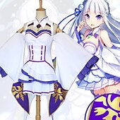 levne Anime kostýmy-Re: Zero Starting Life in Another World kara hajimeru isekai seikatsu cosplay Anime Cosplay kostým Úbory Maškarní Cosplay obleky Šaty Ponožky Doplňky do vlasů Pro Dámské Dospělé
