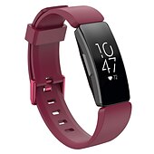 billige Fitbit klokkebånd-1 pcs Reim til Smartklokke til Fitbit Inspire 2 / Inspire / Inspire HR Silikon Smartklokke Stropp Myk Justerbar Elastisk Sportsrem Erstatning Armbånd