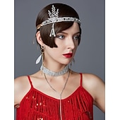 ieftine Accesorii și altele-Retro / vintage Urlați 20 de ani Anii 1920 Accesoriu de Păr Bandană Adolescentă Gatsby Charleston Gentlewoman Franjuri Mată Ciucure Haine Bal Pentru femei Halloween Mascaradă Petrecere Birou