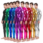 levne Lesklé kostýmy-Zentai obleky Cosplay kostým Bodýčko Karnevalový kostým Oblek na celé tělo Pánské Pohlaví Sexy kostým Jednobarevné Spandex Latex Kostým pro Vánoce předvečer Všech svatých Karneval Dospělé