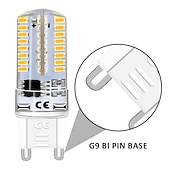 お買い得  電球-g9調光可能LEDバイピンコーン電球72led600lm5w3014smdウォームクールホワイト360°ビームアングルシャンデリアランプ40wハロゲン相当ac110vac220v
