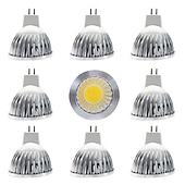 abordables Spots LED-9pcs 12w led ampoule projecteur 1200lm mr16 mr16 cob dimmable blanc chaud lumière du jour éclairage sur rail (équivalent halogène 90w)