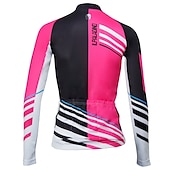 abordables Maillots de mujer-ILPALADINO Mujer Maillot de Ciclismo Manga Larga Invierno Talla Grande Bicicleta Camiseta con 3 bolsillos traseros MTB Bicicleta Montaña Ciclismo Carretera Almohadilla 3D Transpirable Diseño