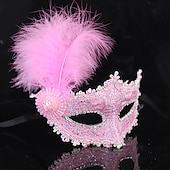 preiswerte Maske-Prinzessin Halloween Maske / Venezianische Maske / Maskenmaske Karnevalsmaske Vintage Halbgesicht Erwachsene Damen / Weiblich Karneval / Maskerade Party Maskerade Karneval von Venedig Einfache