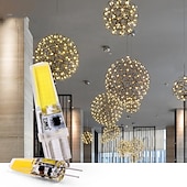 cheap LED Bi-pin Lights-10pcs G4 6W 600lm COB LED Bi-pin Light Bulb Dimmable for Cabinet Light Ceiling Lights RV Boats Outdoor Lighting 60W Halogen Equivalent Warm White Cold White 110~120V