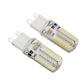 cheap LED Bi-pin Lights-6pcs G9 LED Light Bulbs 3W 30W Halogen Equivalent 250LM 64LEDS Non-dimmable G9 Bulbs for Home Lighting AC220V