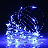 ieftine Acumulatoare-nuntă elegantă petrecere de recepție 10 m șir lumini 100 led fire rezistente la apă zâne șir lumini 4 buc 2 buc 1 buc pentru Crăciun nuntă acasă vacanță cameră de petrecere decor în aer liber alb