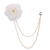 abordables Pin&#039;s et broches-Homme Cristal Broche Lien / Chaîne Créatif Fleur Verticale Mode basique Classique Tendance Roche Broche Bijoux Chameau Couleur assortie Noir Pour Mariage Soirée Fiançailles Promettre Festival
