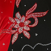 ieftine Rochii de patinaj artistic-Rochie de Patinaj Artistic Pentru femei Fete Πατινάζ στο πάγο Rochii Ținute Yan roz Alb / Alb Galben și galben Peteci Spandex Înaltă Elasticitate Competiție Ținută Patinaj Clasic Manșon Lung Patinaj