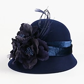 economico Cappelli da Festa-di modo delle signore di lana partito / cappello casuale / esterno con fiori (più colori)