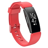 billige Fitbit klokkebånd-1 pcs Reim til Smartklokke til Fitbit Inspire 2 / Inspire / Inspire HR Silikon Smartklokke Stropp Myk Justerbar Elastisk Sportsrem Erstatning Armbånd