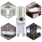 お買い得  電球-g9調光可能LEDバイピンコーン電球72led600lm5w3014smdウォームクールホワイト360°ビームアングルシャンデリアランプ40wハロゲン相当ac110vac220v