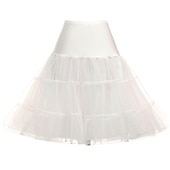 abordables jupon-Rétro Vintage Classique Lolita Années 1950 Jupe à cerceaux Tutu Sous jupe Danseur de ballet Couleur Unie Ligne A Femmes Fille Carnaval Mascarade Fête du thé Enterrement de Vie de Jeune Fille Adulte