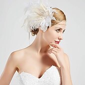 ieftine Accesorii și altele-Epocă Anii 1920 Gatsby Bandană Adolescentă Invitat la nuntă Pană Costume de fancy Pentru femei Recepția de Nuntă Petrecerea Burlăcițelor Festival Adulți Veșminte de cap
