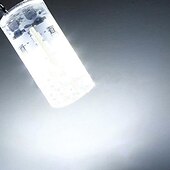 billige Bi-pin lamper med LED-6stk 5 w 48led g4 3014smd silikagel maislys led bi-pin-lys led kreativ fest dekorative krystall lysekrone lysskilde energisparende lyspærer varm hvit hvit ac / dc12 v