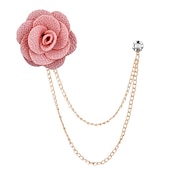 abordables Pin&#039;s et broches-Homme Cristal Broche Lien / Chaîne Créatif Fleur Verticale Mode basique Classique Tendance Roche Broche Bijoux Chameau Couleur assortie Noir Pour Mariage Soirée Fiançailles Promettre Festival