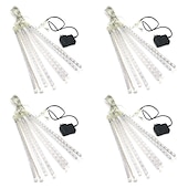 olcso Hálózatra csatlakoztatható elektronika-4db csomag 30cm x8 12 &quot;húrlámpa 576 led eső meteor esőfény karácsonyfa ünnepi party kültéri dekoráció vízálló összekapcsolható hosszabbító