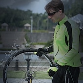 cheap Men&#039;s Jackets &amp; Gilets-Nuckily Men&#039;s Cycling Jacket with Pants Fleece Jacket Winter Thermal Warm Windproof 3D Pad Breathable Bike Windbreaker Clothing Suit Mountain Bike MTB Road Bike Cycling Green Red Blue Bike Wear