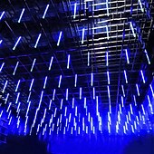olcso Hálózatra csatlakoztatható elektronika-4db csomag 30cm x8 12 &quot;húrlámpa 576 led eső meteor esőfény karácsonyfa ünnepi party kültéri dekoráció vízálló összekapcsolható hosszabbító