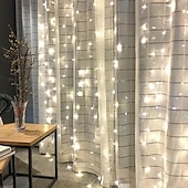 رخيصةأون يعمل بالكهرباء-3M أضواء سلسلة 300 المصابيح تراجع LED 1PC أبيض دافئ أبيض أزرق ضد الماء حزب ديكور 220-240 V / قابلة للربط / IP44