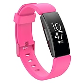 billige Fitbit klokkebånd-1 pcs Reim til Smartklokke til Fitbit Inspire 2 / Inspire / Inspire HR Silikon Smartklokke Stropp Myk Justerbar Elastisk Sportsrem Erstatning Armbånd
