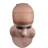 abordables Herramientas y accesorios-gorras de peluca para mujeres material mixto media peluca gorra conectores de extensión fácil de llevar / duradero navidad / halloween / diario básico / moda nude marrón oscuro # 2 marrón 2 piezas