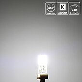 olcso Kéttűs LED-es izzók-6db 3 w ledes két tűs lámpák 250 lm g4 48 led gyöngyök smd 3014 meleg fehér hideg hideg fehér 220 V