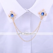 economico Accessori e altro-Per uomo Cristallo Spille Spiga Creativo Verticale Importante Nappa Essenziale Di tendenza Roccia Strass Spilla Gioielli Blu Nero Per Matrimonio Strada Quotidiano Ufficio Serata