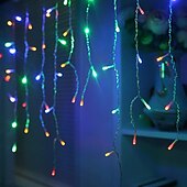 رخيصةأون يعمل بالكهرباء-3M أضواء سلسلة 300 المصابيح تراجع LED 1PC أبيض دافئ أبيض أزرق ضد الماء حزب ديكور 220-240 V / قابلة للربط / IP44