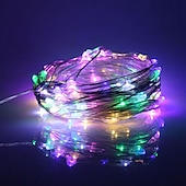 abordables Guirlandes lumineuses à brancher-Guirlande lumineuse 50m 500 leds 1pc blanc chaud rvb blanc étanche fête décorative 12 v