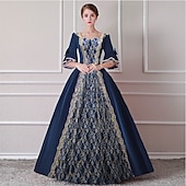 cheap Dresses-Plus Size Rococo Victorian Dress Cosplay Costume Masquerade Festival Costumes Costumes Costumes &amp; Accessories Cinderella Queen Victoria Lace Lace Print Ball Gown Plus Size Normal Customized Women&#039;s