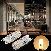 お買い得  電球-g9調光可能LEDバイピンコーン電球72led600lm5w3014smdウォームクールホワイト360°ビームアングルシャンデリアランプ40wハロゲン相当ac110vac220v