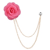 abordables Pin&#039;s et broches-Homme Cristal Broche Lien / Chaîne Créatif Fleur Verticale Mode basique Classique Tendance Roche Broche Bijoux Chameau Couleur assortie Noir Pour Mariage Soirée Fiançailles Promettre Festival