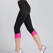 billiga Byxor, shorts och kjolar för kvinnor-TASDAN Dam 3/4 cykeltights Cykel Shorts 3/4 Strumpbyxor Slapp form Vägcykling sporter 3D Tablett Andningsfunktion Snabb tork Reflexkant Grå Rosa Coolmax® Elastan Silikon Kläder Cykelkläder / Elastisk