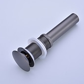 cheap Pop Up Drains-Brass Pop Up Sink Drain Stopper with Overflow Bathroom Faucet Vessel Vanity Sink Drainer