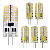 olcso Kéttűs LED-es izzók-6db 3 w ledes két tűs lámpák 250 lm g4 48 led gyöngyök smd 3014 meleg fehér hideg hideg fehér 220 V