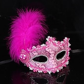 preiswerte Maske-Prinzessin Halloween Maske / Venezianische Maske / Maskenmaske Karnevalsmaske Vintage Halbgesicht Erwachsene Damen / Weiblich Karneval / Maskerade Party Maskerade Karneval von Venedig Einfache