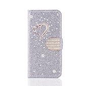 halpa Samsung-kotelot-puhelin Etui Käyttötarkoitus Samsung Galaxy S24 S23 S22 S21 S20 Plus Ultra A55 A35 A25 A15 5G A14 A34 A73 A32 A52 Huomautus 20 10 S25 Ultra Lompakkokorttikotelo Tuella Bling Paljetti Sydän Kimmeltäv