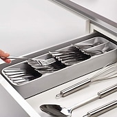 abordables Ustensiles et Gadgets de Cuisine-tiroir de cuisine organisateur plateau cuillère couverts séparation finition boîte de rangement couverts rangement de cuisine organisation