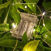 cheap Battery String Lights-Elegant Wedding Reception Party Fairy Lights 5M 50 LED Battery Operated with Remote Control Timer Waterproof Copper Wire Twinkle String Lights for Bedroom Indoor Outdoor Wedding Dorm Decor